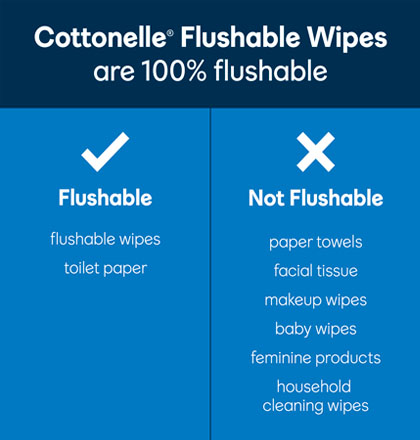 Difference between flushable and not flushable Wipes Carousal