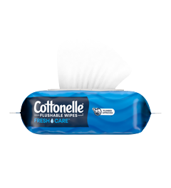 Débarbouillettes humides jetables dans les toilettes de Cottonelle® Canada