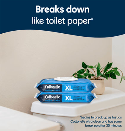 Cottonelle extra large flushable wipes